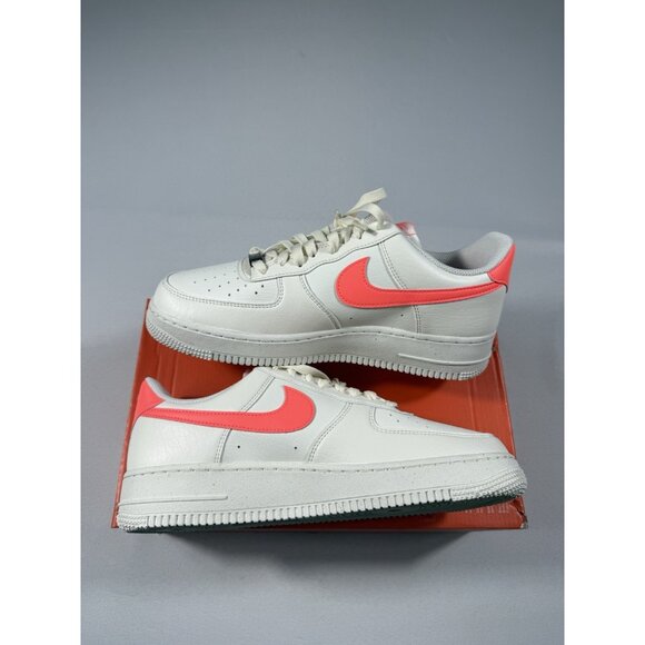 New Women’s Size 10 - Nike Air Force 1 '07 SE Next Nature Sail Hot Lava - Picture 4 of 10